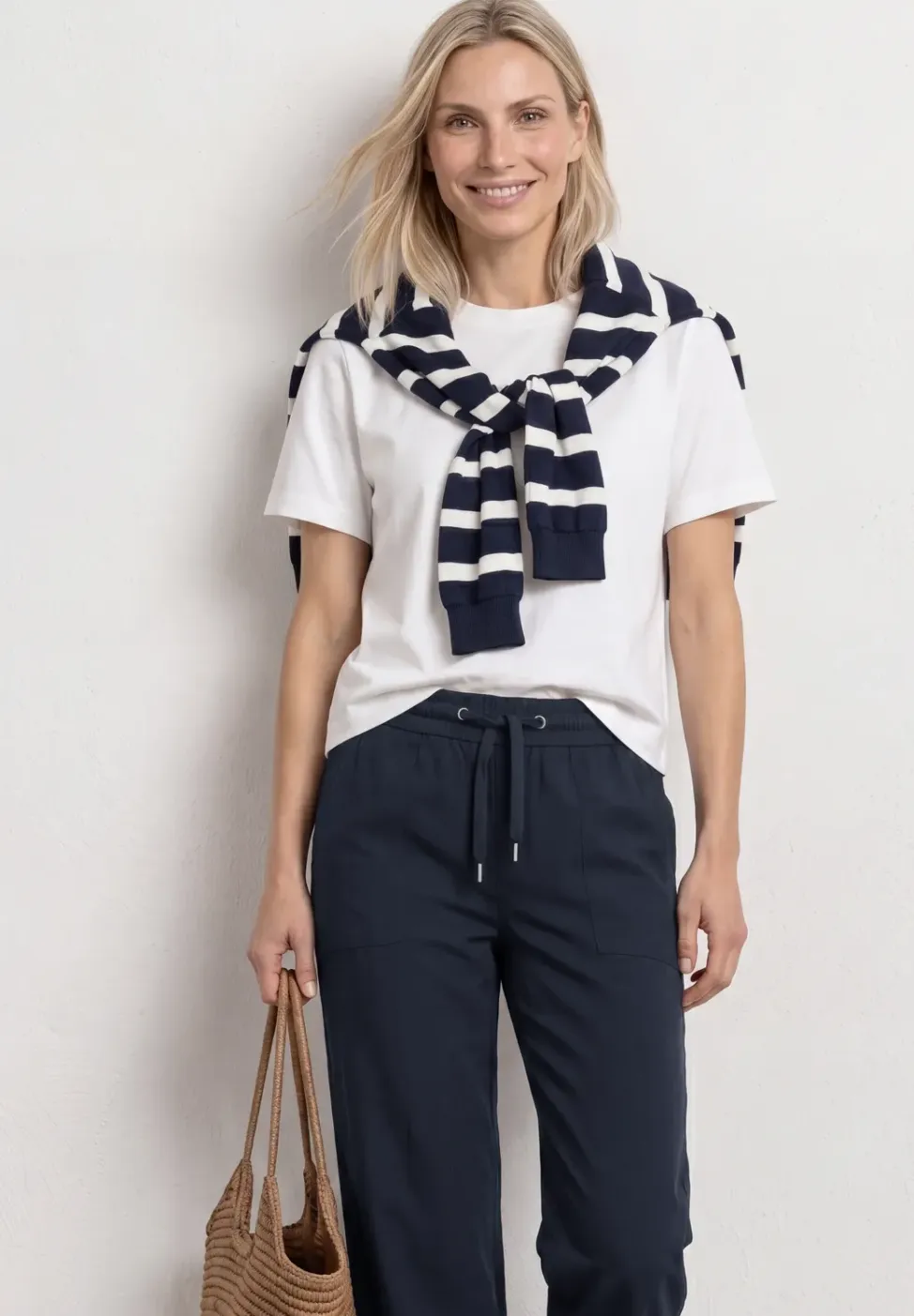 Straight Legs broek met omgeslagen detail
