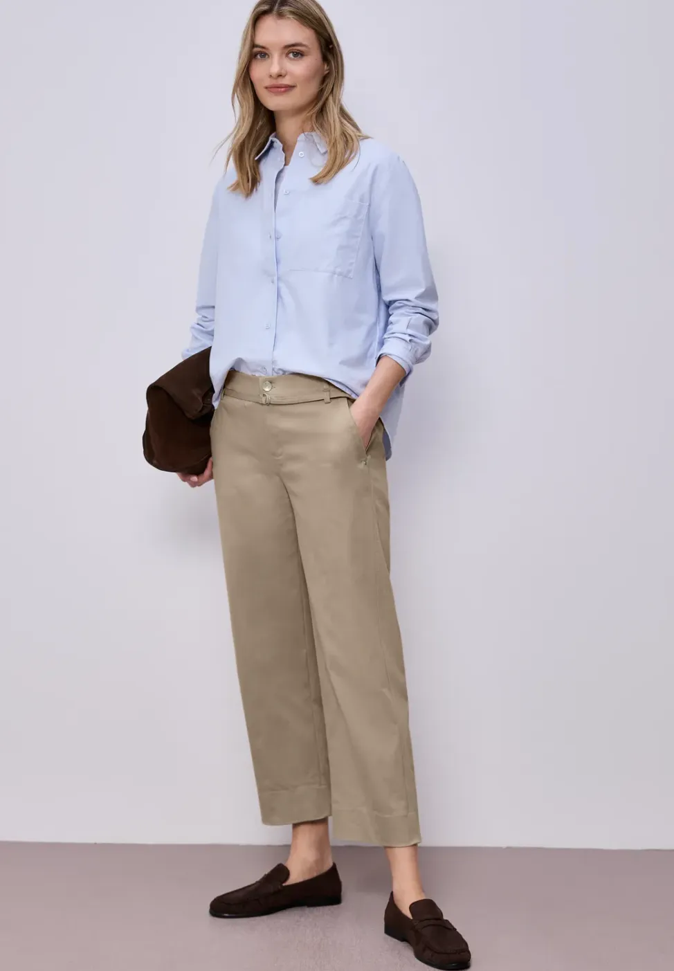 Straight Legs broek met riemdetail