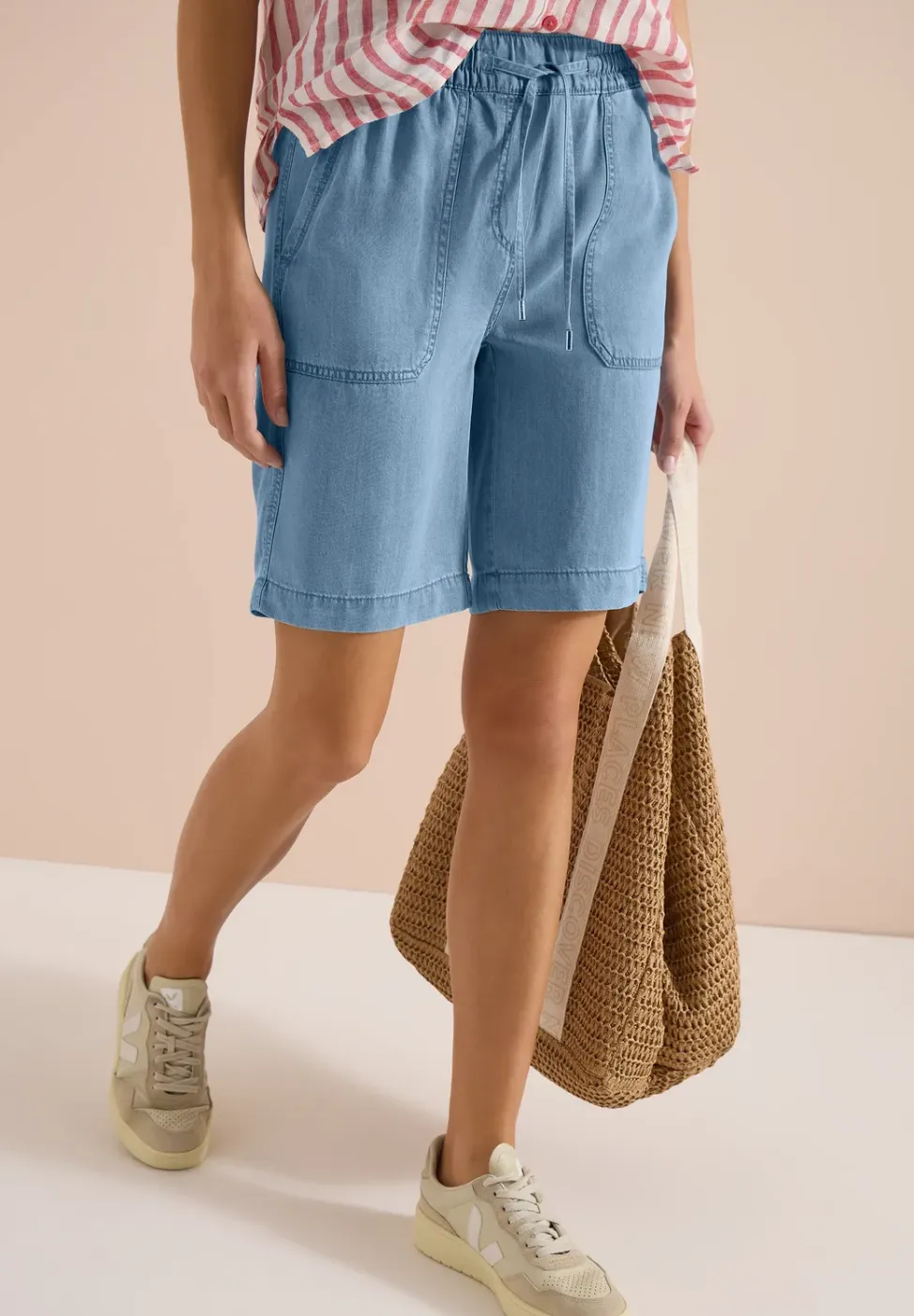 Straight Legs shorts in een gewassen look