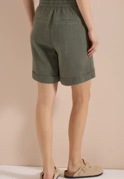 Straight Legs shorts van mousseline