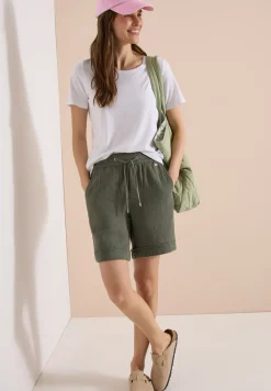 Straight Legs shorts van mousseline