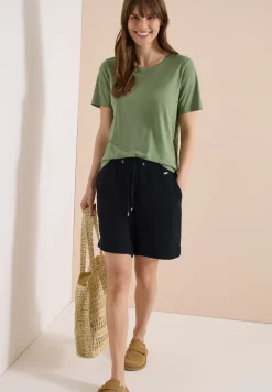 Straight Legs shorts van mousseline