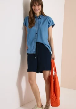Straight Legs shorts van mousseline