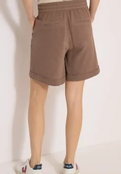 Straight Legs shorts van mousseline