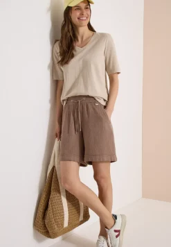 Straight Legs shorts van mousseline
