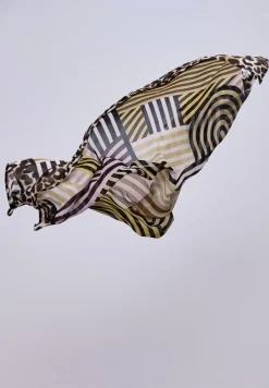 Streepjesdoek met leeuwendetails
