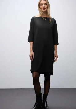 Sweat jurk met splitten