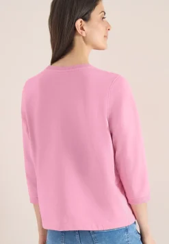 Sweater met 3/4 mouwen en trekkoord