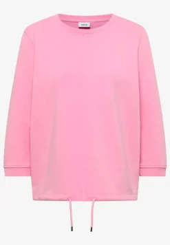 Sweater met 3/4 mouwen en trekkoord