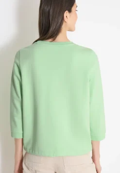 Sweater met 3/4 mouwen en trekkoord