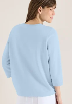 Sweater met 3/4 mouwen en trekkoord