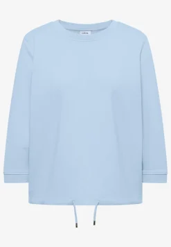 Sweater met 3/4 mouwen en trekkoord