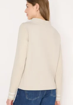 Sweater met gebreide mouwen