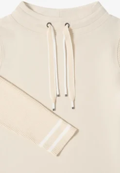Sweater met gebreide mouwen