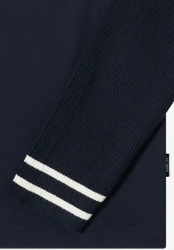 Sweater met gebreide mouwen