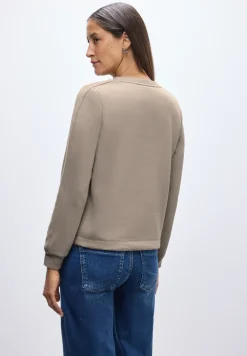 Sweater met geribd detail