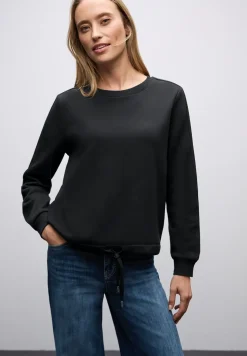 Sweater met geribd detail