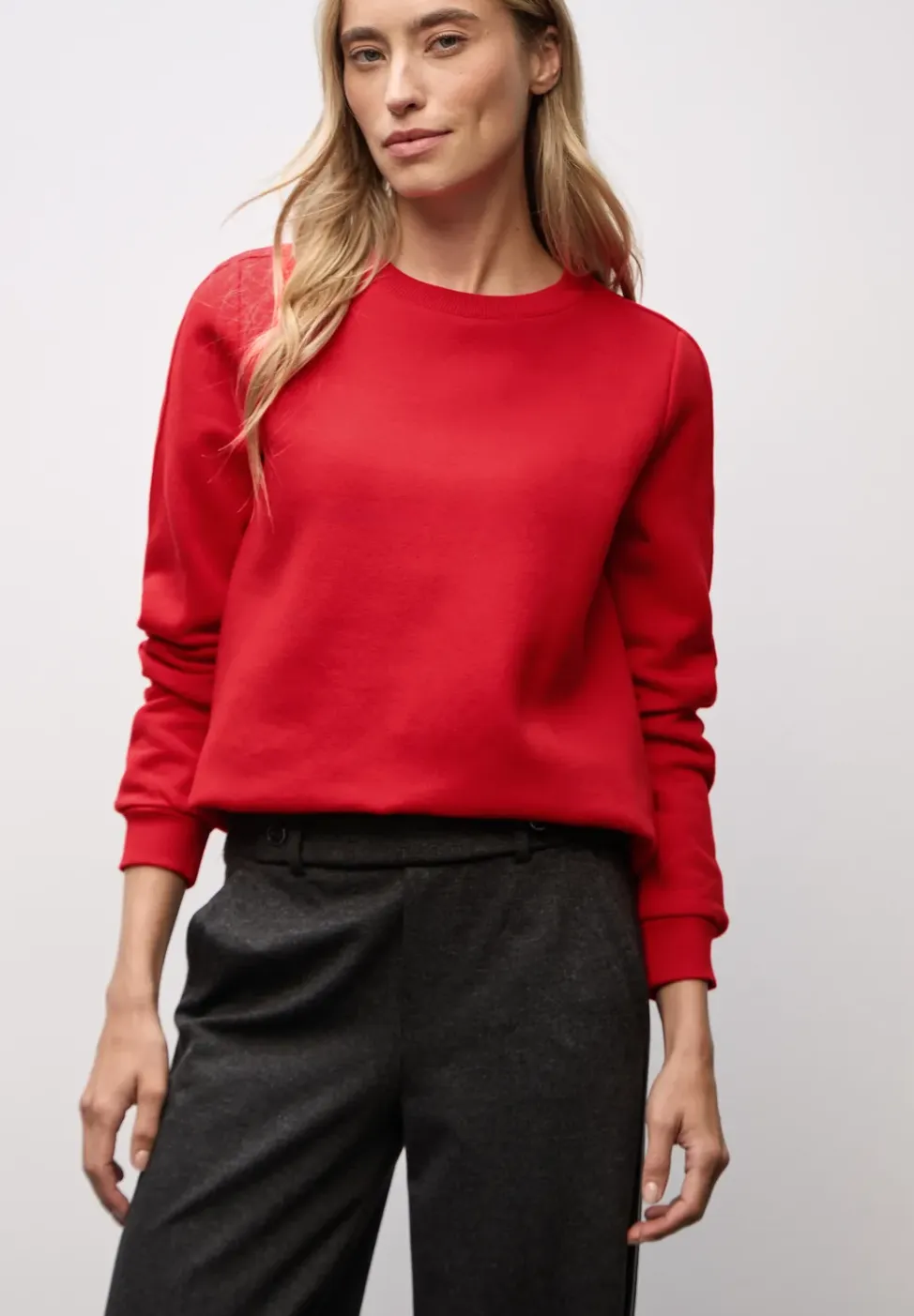 Sweater met geribd detail