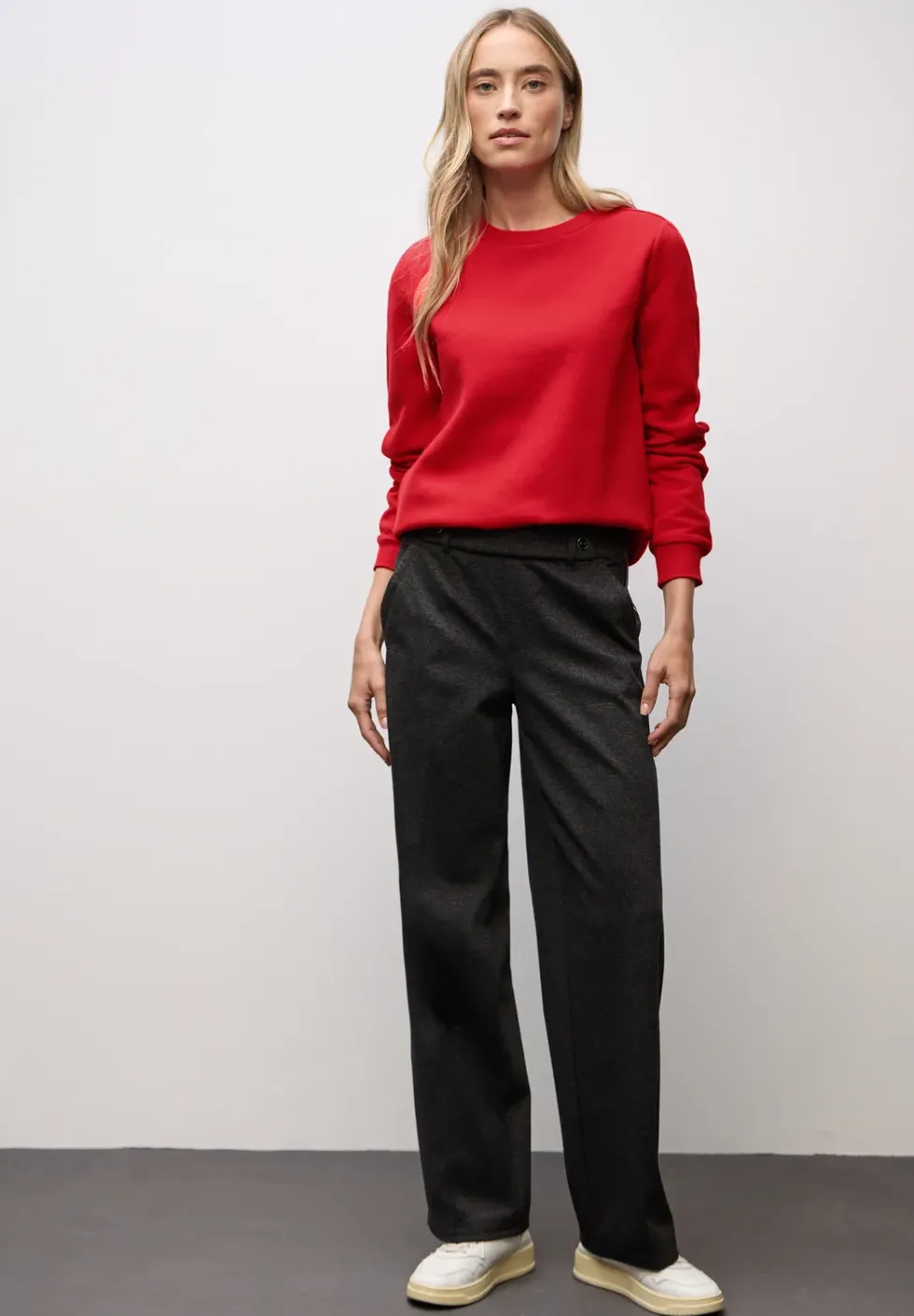 Sweater met geribd detail