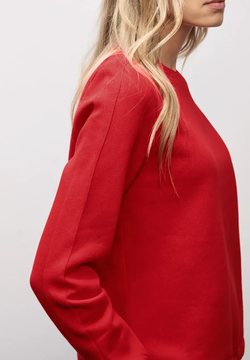 Sweater met geribd detail