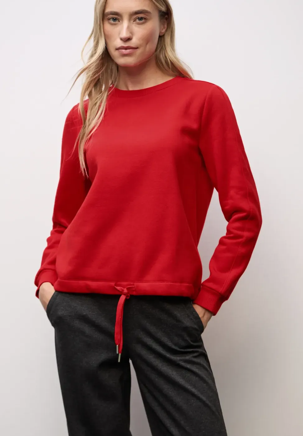 Sweater met geribd detail