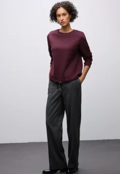 Sweater met geribd detail