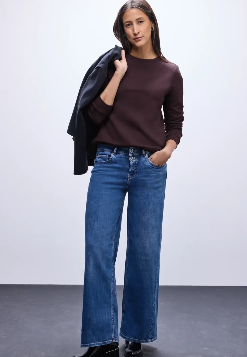 Sweater met geribd detail