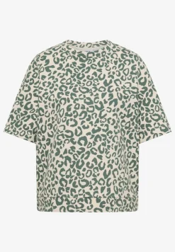 Sweater met korte mouwen en leoprint