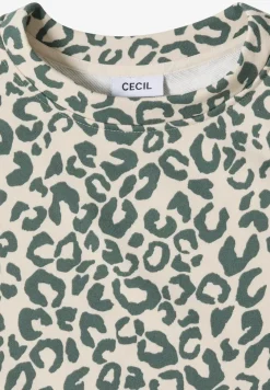 Sweater met korte mouwen en leoprint