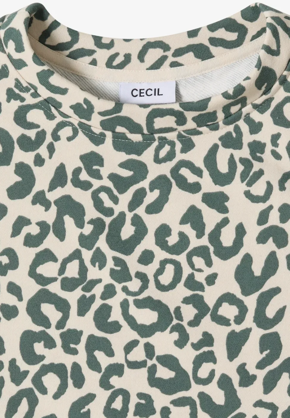 Sweater met korte mouwen en leoprint