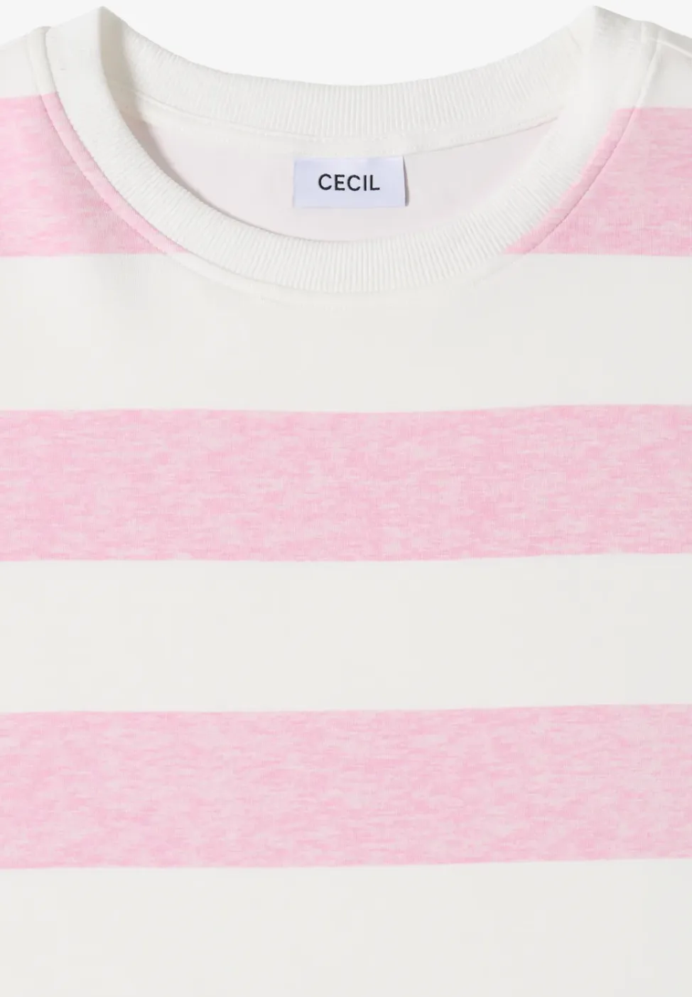 Sweater met korte mouwen en strepen