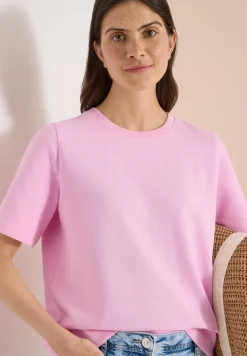Sweater met korte mouwen en ronde hals