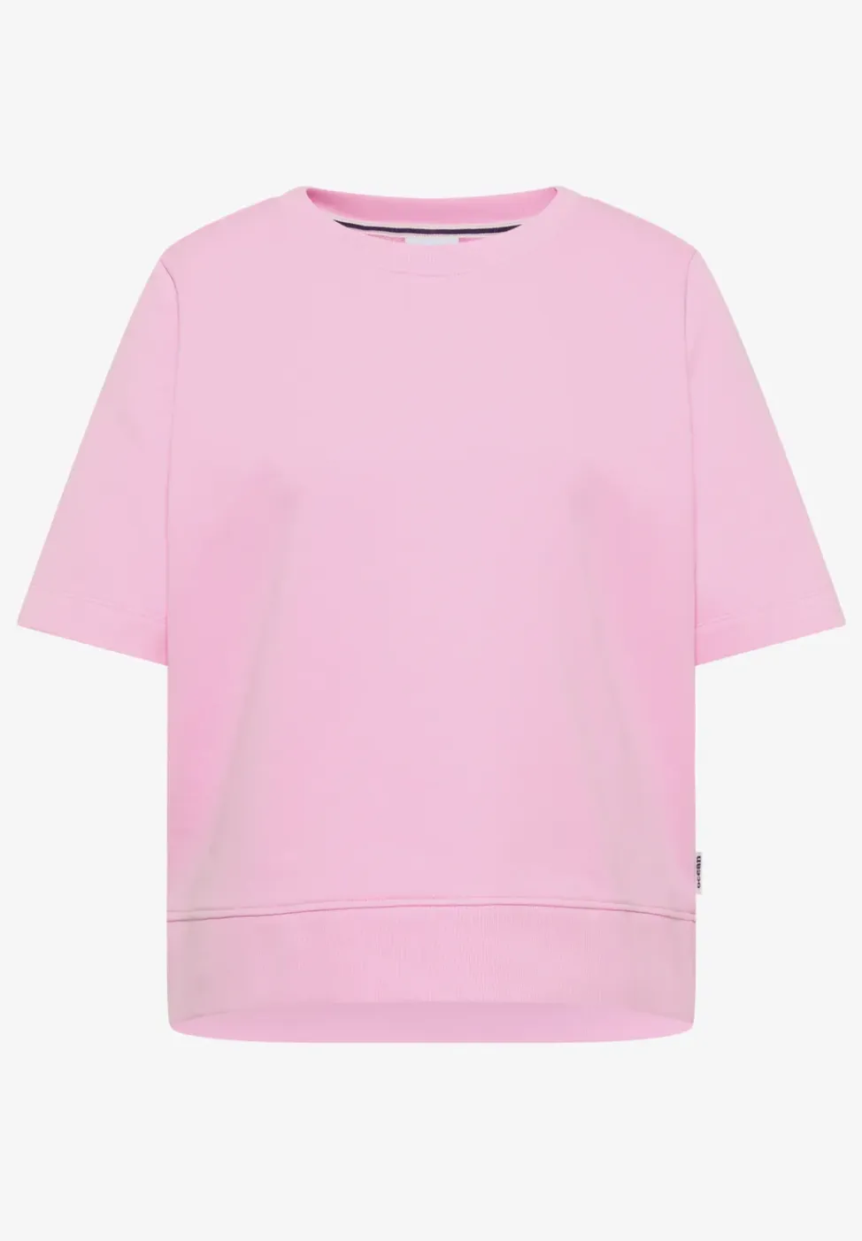 Sweater met korte mouwen en ronde hals