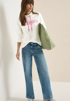 Sweater met lange mouwen en Wording Artwork