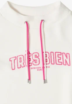 Sweater met lange mouwen en Wording Artwork