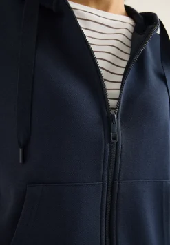 Sweaterjack met korte mouwen en capuchon