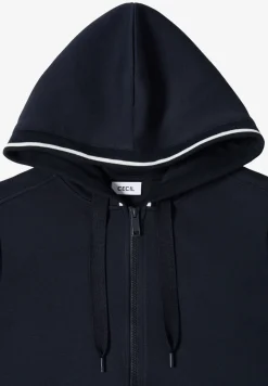 Sweaterjack met korte mouwen en capuchon