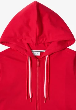 Sweaterjack met korte mouwen en capuchon