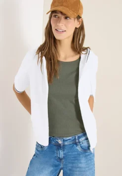 Sweaterjack met korte mouwen en capuchon