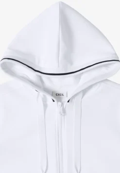 Sweaterjack met korte mouwen en capuchon