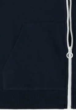 Sweaterjack met korte mouwen en ritssluiting