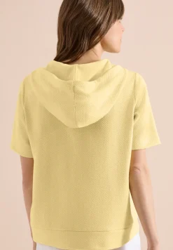 Sweater met korte mouwen en capuchon