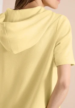Sweater met korte mouwen en capuchon