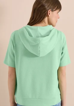 Sweater met korte mouwen en capuchon