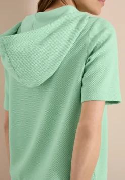 Sweater met korte mouwen en capuchon