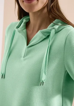 Sweater met korte mouwen en capuchon