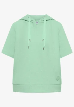 Sweater met korte mouwen en capuchon