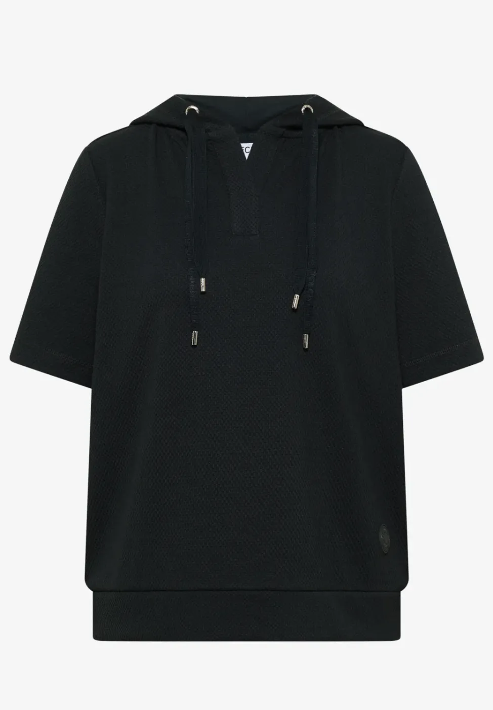 Sweater met korte mouwen en capuchon