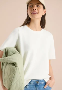 Sweater met korte mouwen en ronde hals