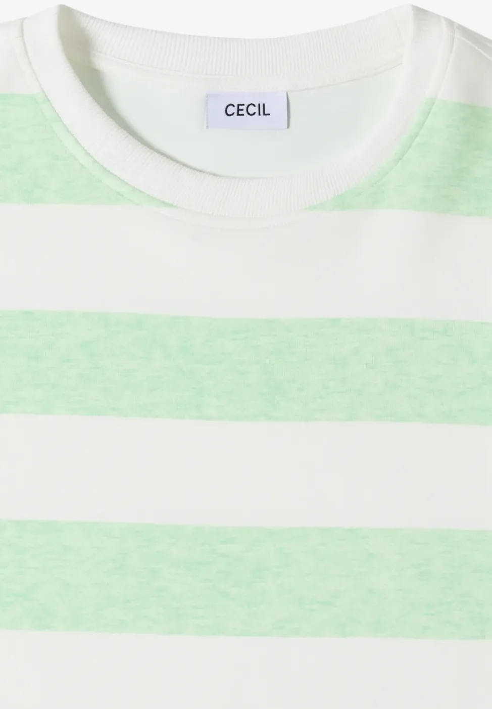 Sweater met korte mouwen en strepen